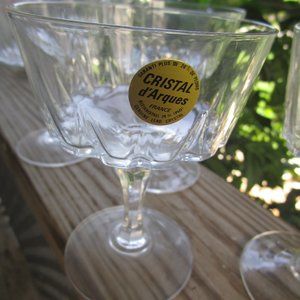 Set of 4 Cristal D Arques Versailles  Lead Crystal Champagne Sherbet Glass 8 Oz